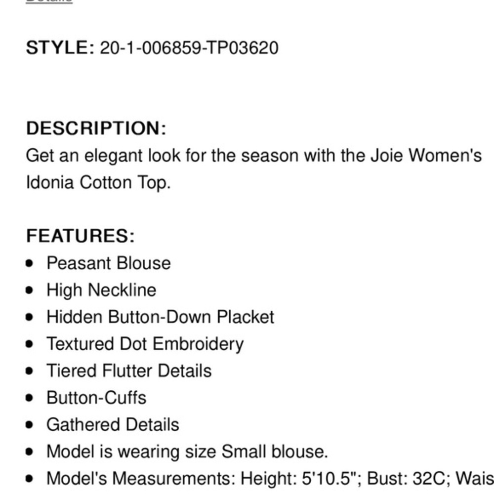 Joie Idonia Ruffle Sleeve Peasant Cotton Blouse - Picture 2 of 10